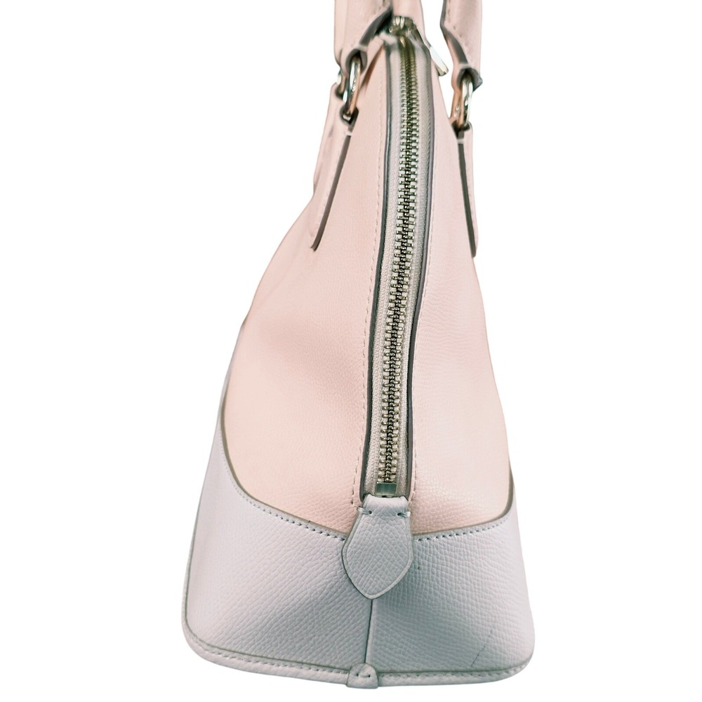 Coach Cora Domed Satchel Medium Apricot Chalk Good Crossgrain Leather F34491 - Picture 3 of 16